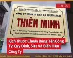 Kích Thước Chuẩn Bảng Tên Công Ty: Quy Định, Size Và Biển Hiệu Công Ty
