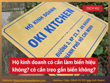 Hộ kinh doanh có cần làm biển hiệu không? Có cần treo gắn biển không?