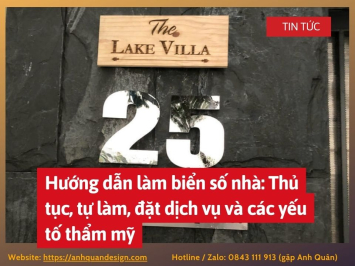 Hướng dẫn làm biển số nhà: Thủ tục, tự làm, đặt dịch vụ và các yếu tố thẩm mỹ