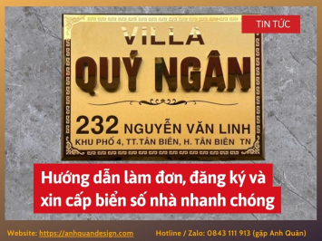 Hướng dẫn làm đơn, đăng ký và xin cấp biển số nhà nhanh chóng