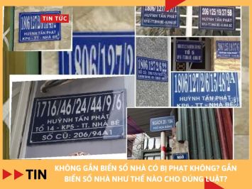 Không gắn biển số nhà có bị phạt không?