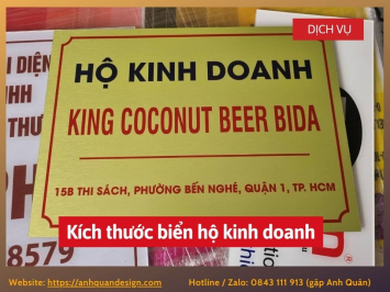 Kích Thước Biển Hộ Kinh Doanh Chuẩn 2026: Đúng Luật, Hợp Phong Thủy & Tránh Phạt