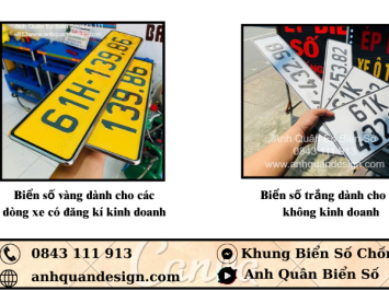 Biển Số Vàng Khác Biển Số Trắng Như Thế Nào