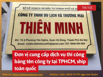 Thi công bảng tên công ty