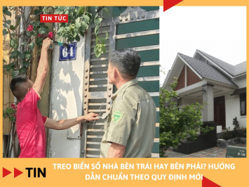 Treo biển số nhà bên trái hay bên phải?