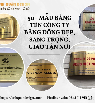 Bảng tên công ty bằng đồng