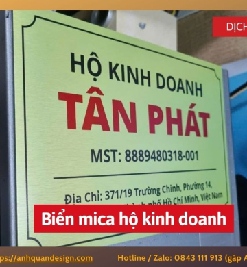 Biển mica hộ kinh doanh