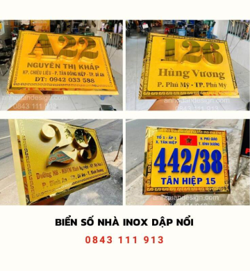 Biển Số Nhà Dập Nổi