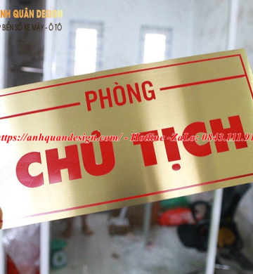 Biển tên phòng inox
