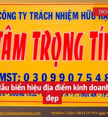 Mẫu biển hiệu địa điểm kinh doanh đẹp