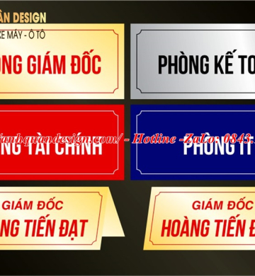 Mẫu biển tên phòng làm việc đẹp