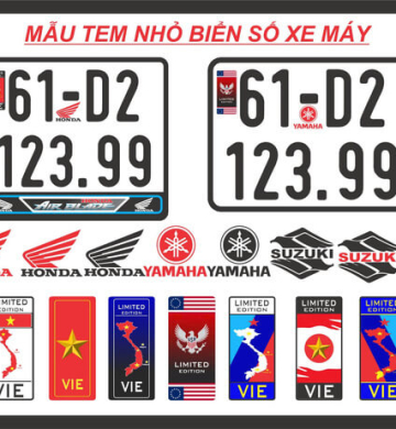 Tem Dán Biển Số Xe Máy