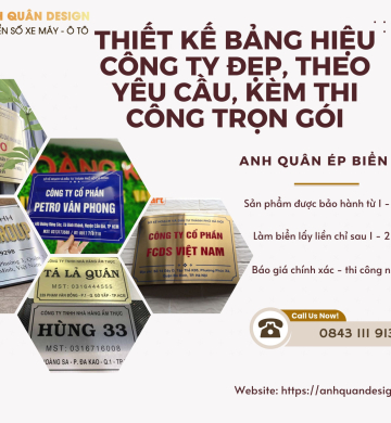 Thiết kế bảng hiệu công ty đẹp