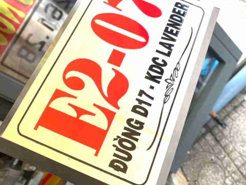 THIẾT KẾ THI CÔNG BẢNG SỐ NHÀ TẠI BÌNH DƯƠNG