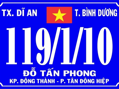 MẪU BIỂN SỐ NHÀ ĐẸP TẠI THUẬN AN - THỦ DẦU MỘT BÌNH DƯƠNG