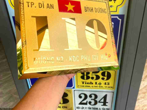 MẪU BIỂN SỐ NHÀ ĐẸP TẠI THUẬN AN - THỦ DẦU MỘT BÌNH DƯƠNG