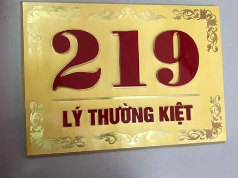 THIẾT KẾ THI CÔNG BẢNG SỐ NHÀ TẠI BÌNH DƯƠNG