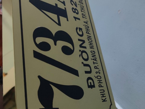 THIẾT KẾ THI CÔNG BẢNG SỐ NHÀ TẠI BÌNH DƯƠNG