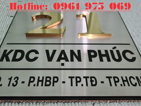 MẪU BIỂN SỐ NHÀ ĐẸP TẠI THUẬN AN - THỦ DẦU MỘT BÌNH DƯƠNG