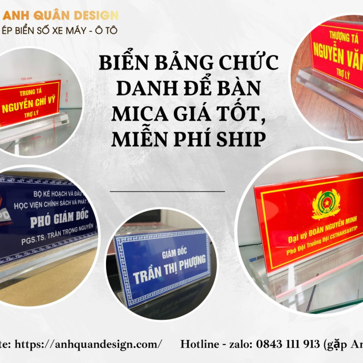 Bảng chức danh để bàn mica