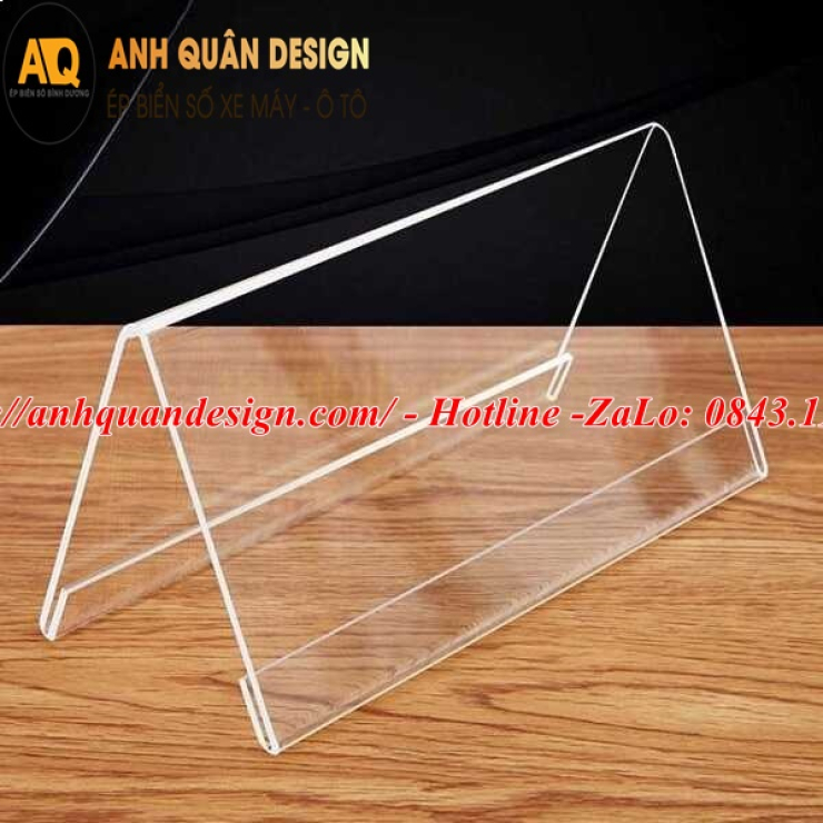 Bảng chức danh mica để bàn 2 mặt