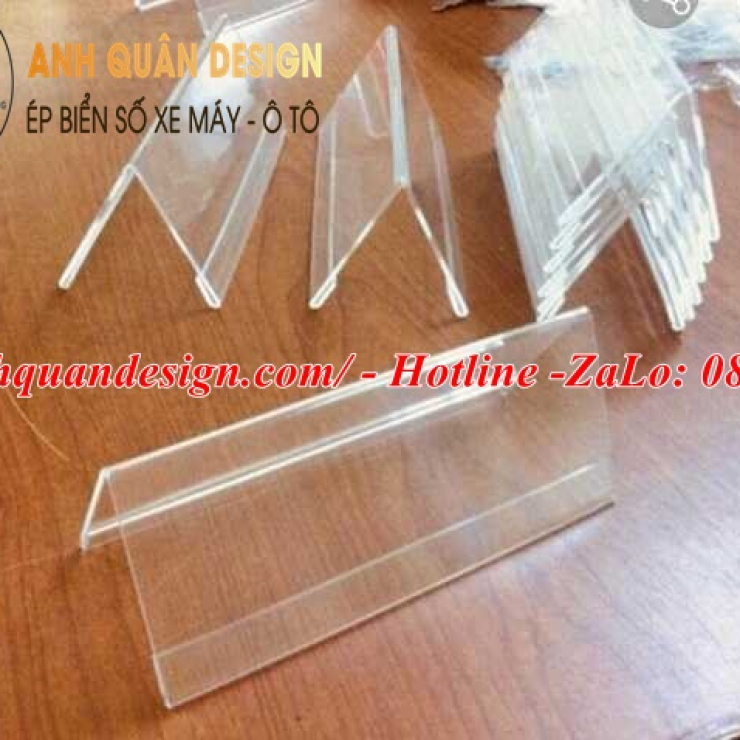 Bảng chức danh mica để bàn 2 mặt