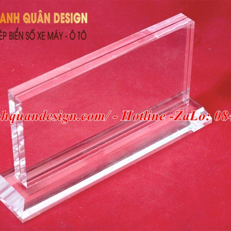 Bảng chức danh mica để bàn 2 mặt