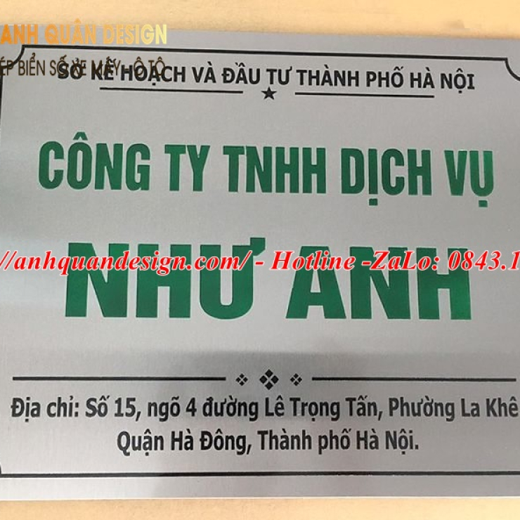 Biển Bảng Hiệu Tên Công Ty