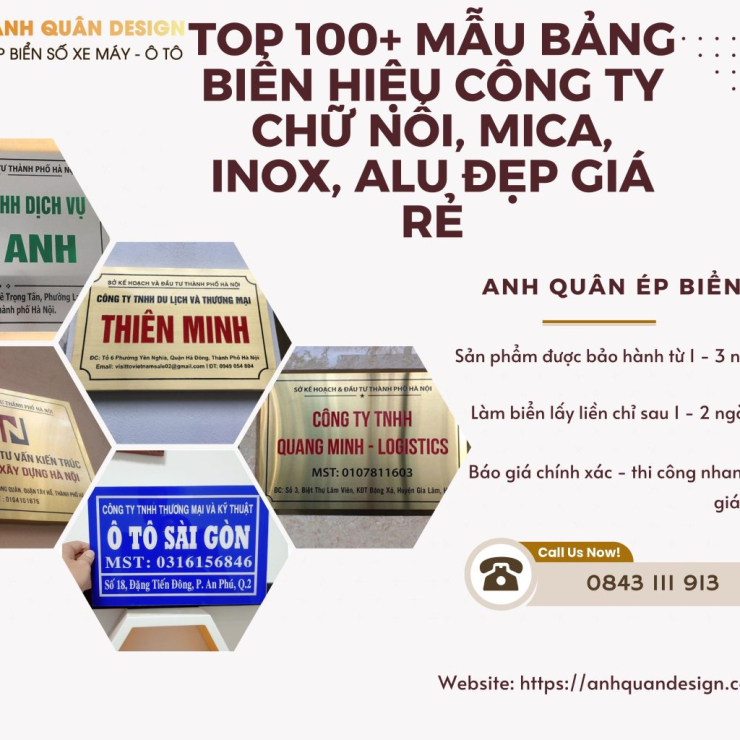 Biển Bảng Hiệu Tên Công Ty