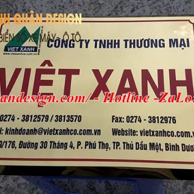Biển Bảng Hiệu Tên Công Ty