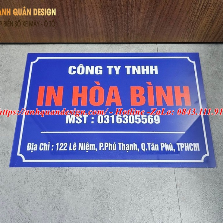 Bảng mica tên công ty