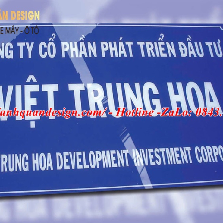 Bảng mica tên công ty