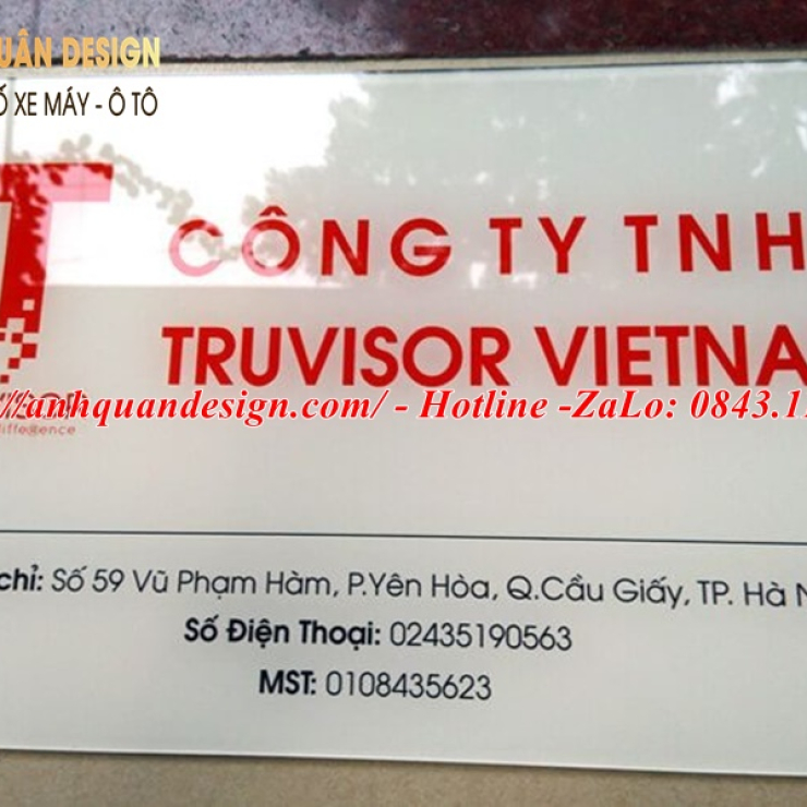 Bảng mica tên công ty