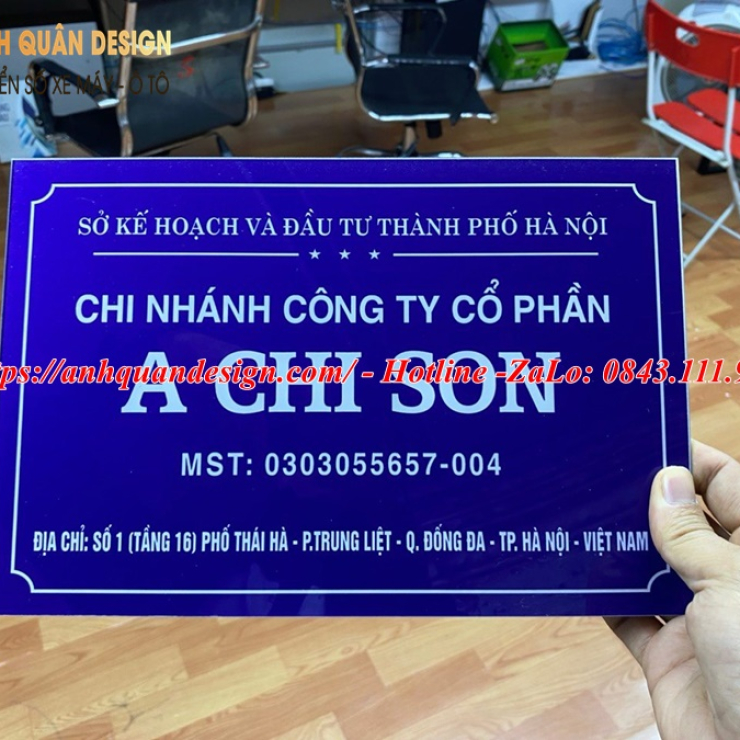 Bảng mica tên công ty