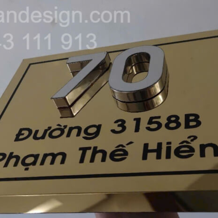 Biển Số Nhà Dập Nổi