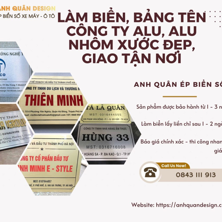 Bảng tên công ty alu