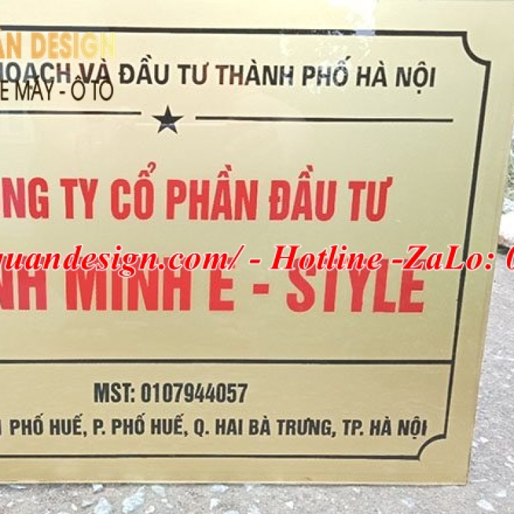 Bảng tên công ty alu