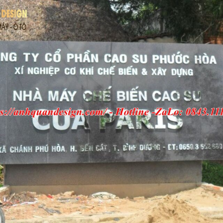 Bảng tên công ty bằng đá