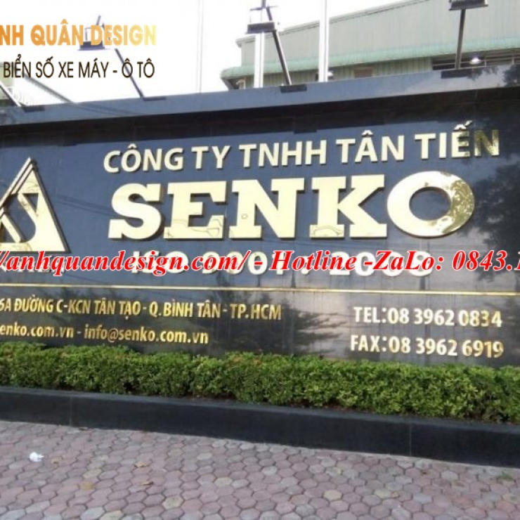 Bảng tên công ty bằng đá