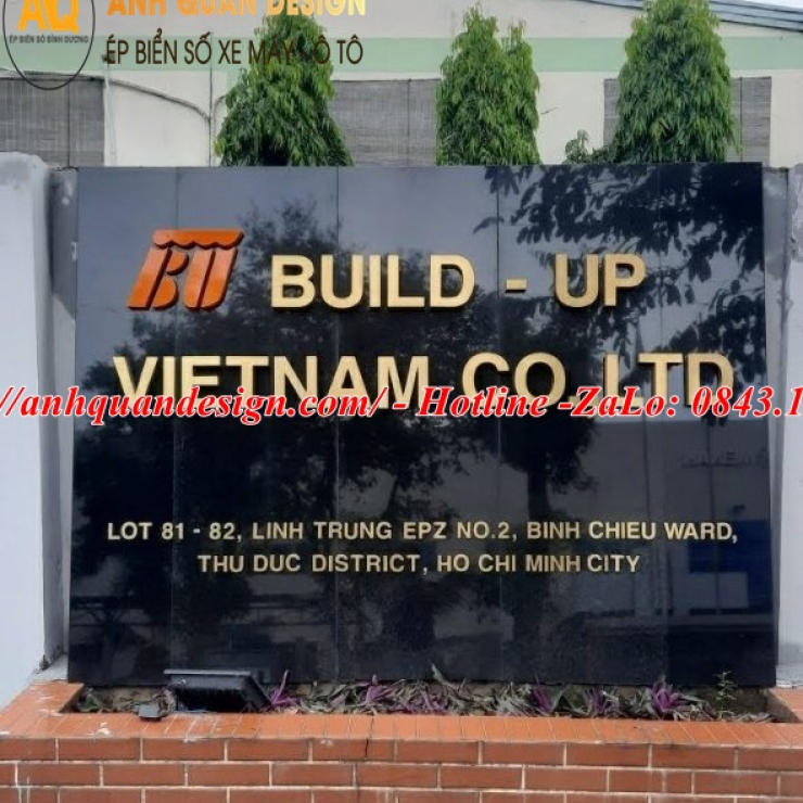 Bảng tên công ty bằng đá
