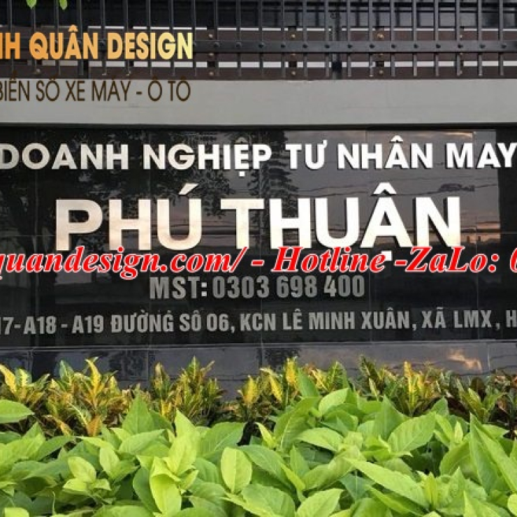 Bảng tên công ty bằng đá