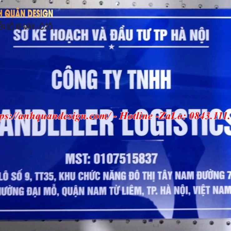 Bảng tên công ty in uv