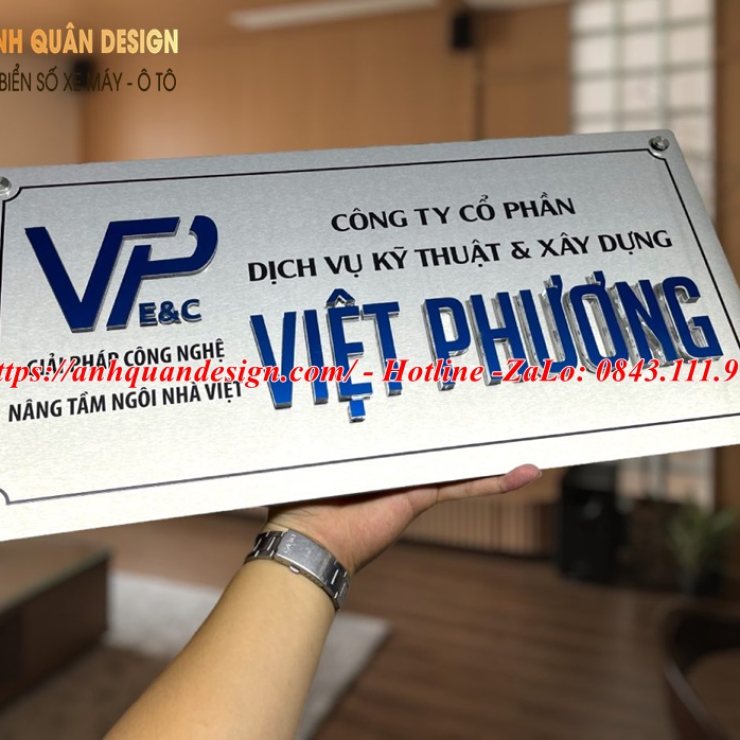 Bảng tên công ty in uv