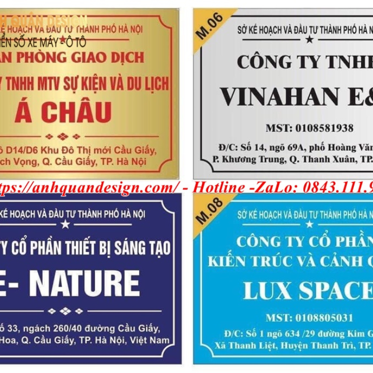 Bảng tên công ty in uv