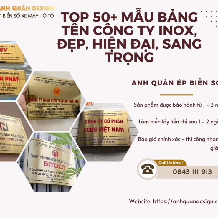 Bảng Tên Công Ty Inox