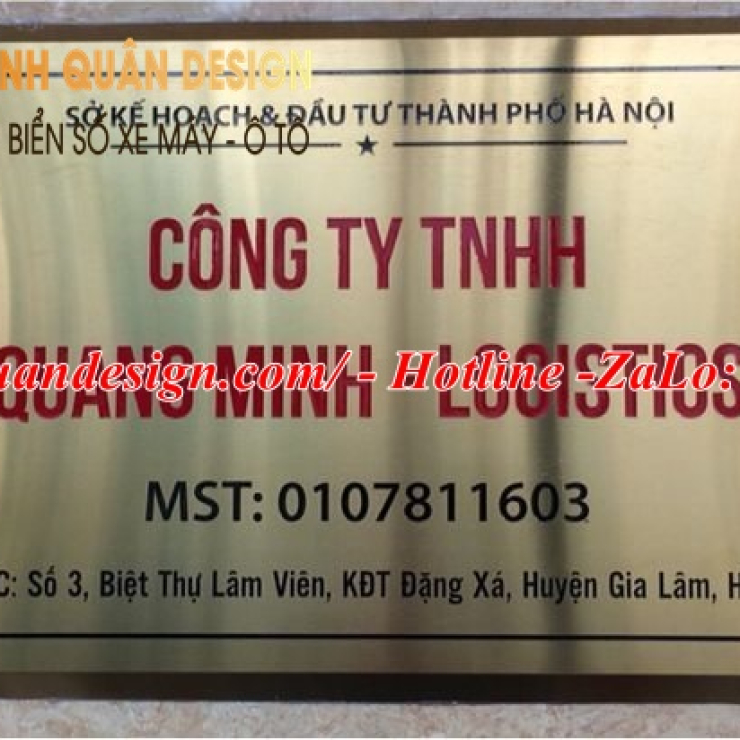 Bảng Tên Công Ty Inox