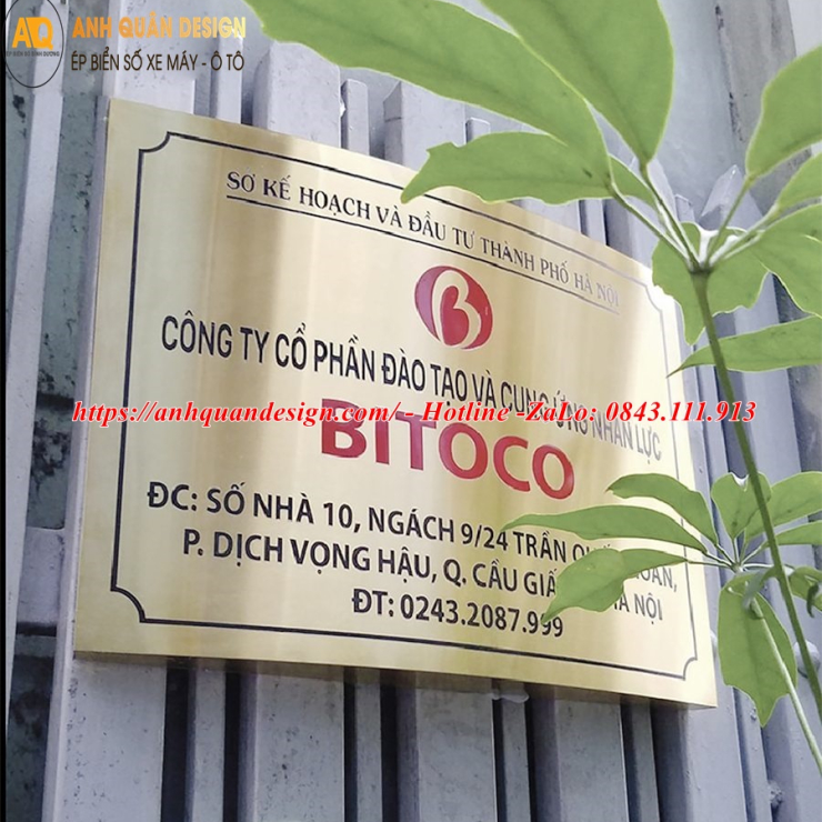 Bảng Tên Công Ty Inox