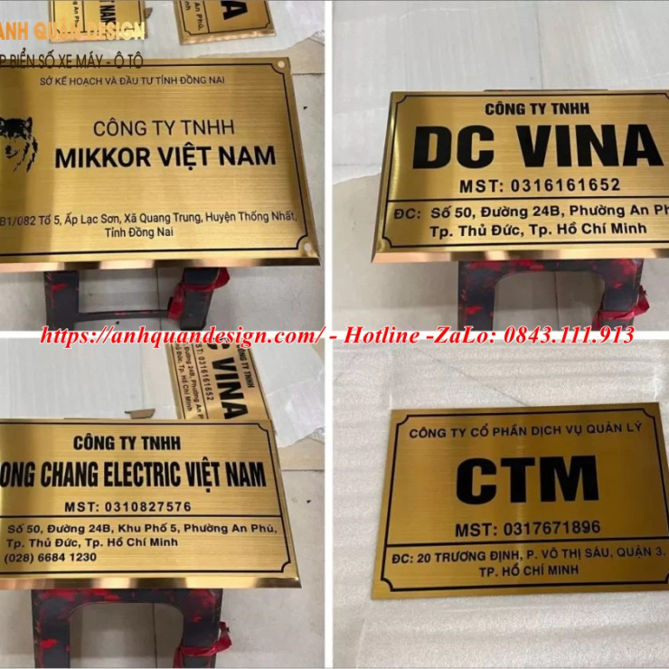 Bảng Tên Công Ty Inox