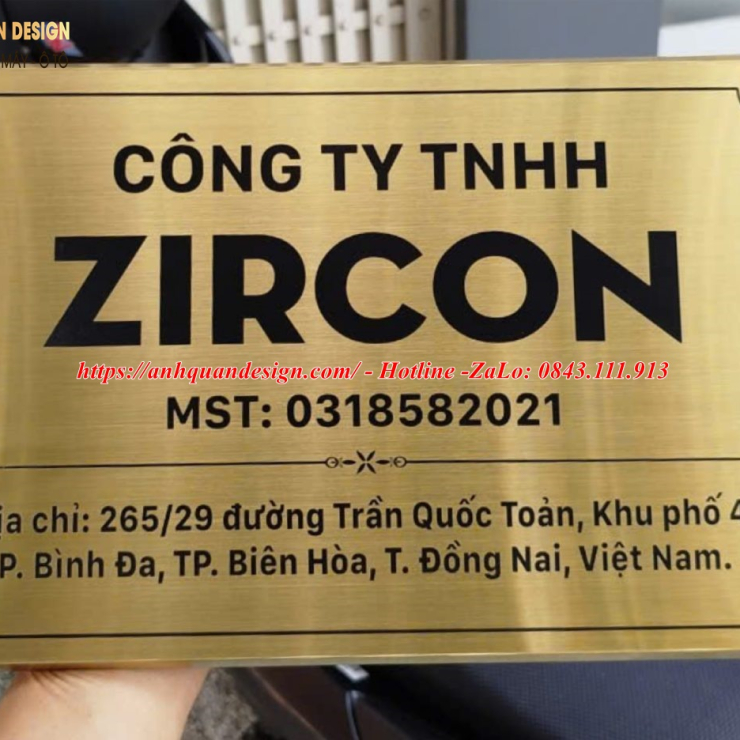 Bảng Tên Công Ty Inox