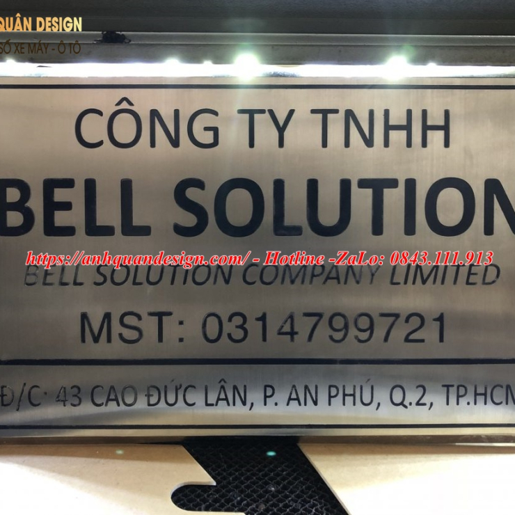 Bảng Tên Công Ty Inox
